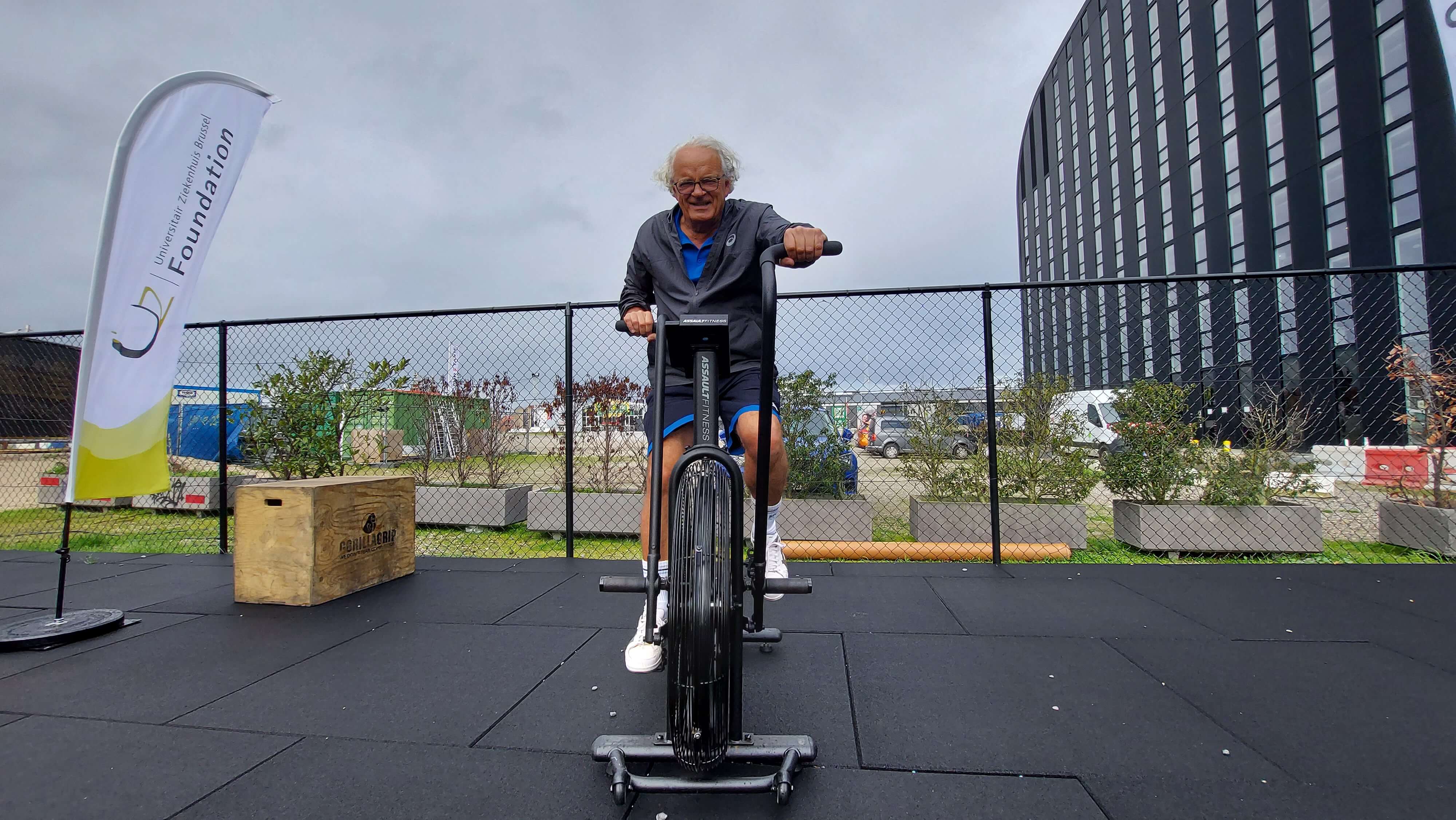 Marc Noppen op fiets